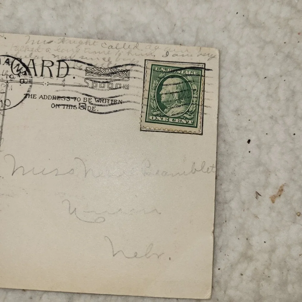 Antique Romantic Postcard Cant You See‎ Im Lonely Keyhole Woman c1910 Mailed